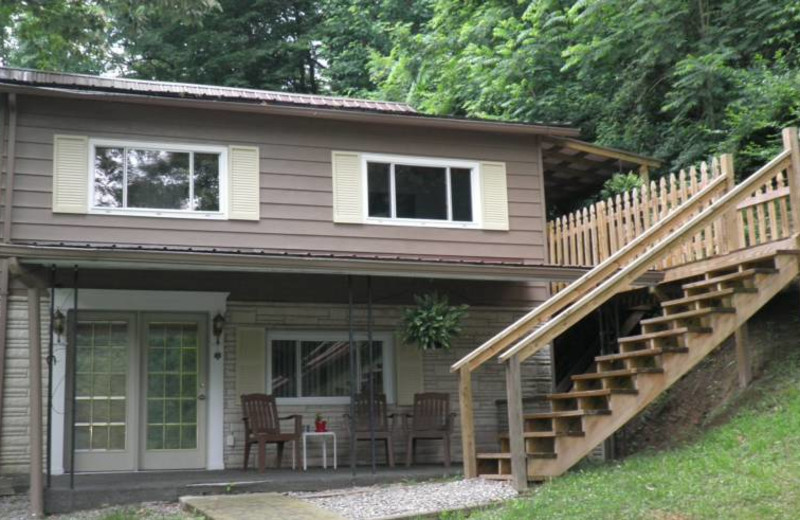 Rental exterior at Happy Mountain Lodging.