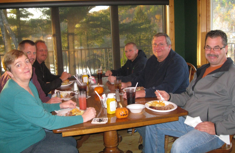 Dining at Lac La Belle Lodge.