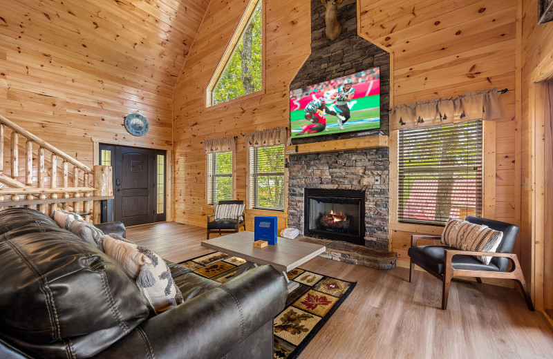 Living room at American Patriot Getaways - Mountain Top Views.