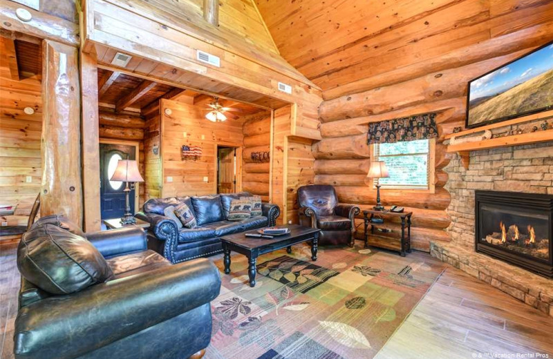 Rental living room at Vacation Rental Pros - Gatlinburg.