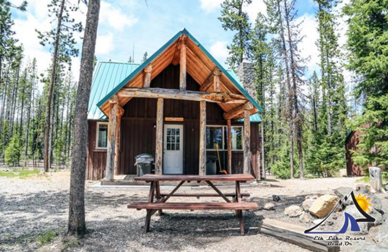 Cabin exterior at Elk Lake Resort.