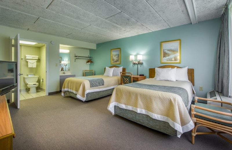 Guest room at Days Inn & Suites Jekyll Island.