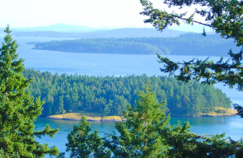 Aerial view of Galiano Oceanfront Inn and Spa.