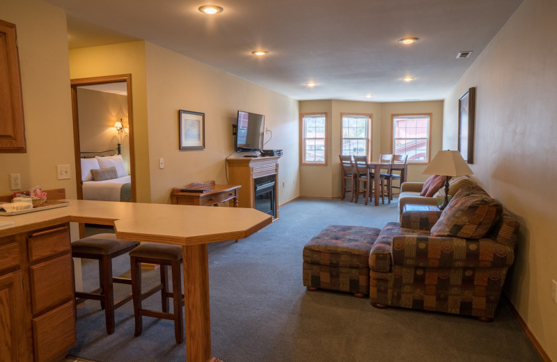 Guest room at Obertal Inn & Vacation Rentals.