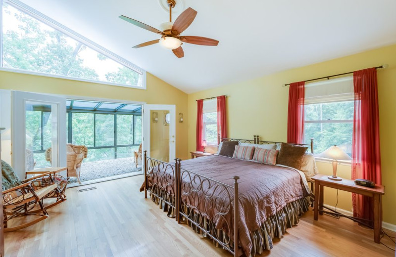 Rental bedroom at Chattanooga Vacation Rentals.