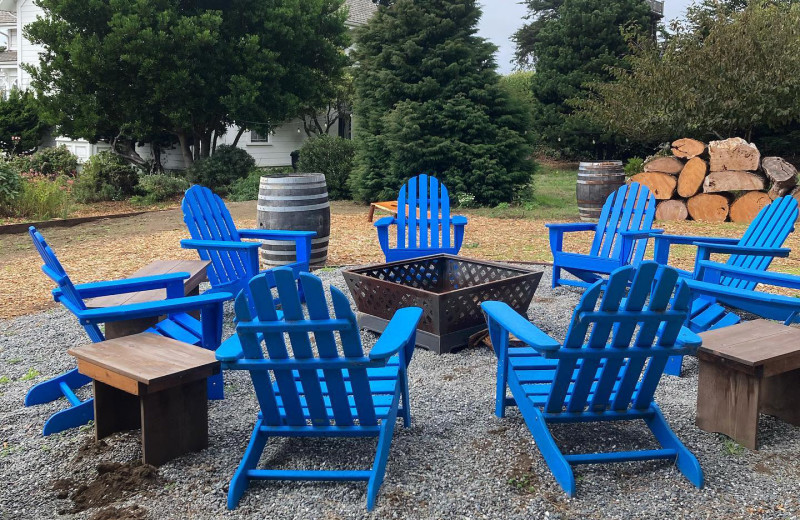 Fire pit at Grindle Guest House.