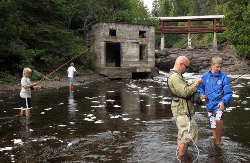Fly fishing at The Mountain Inn at Lutsen.
