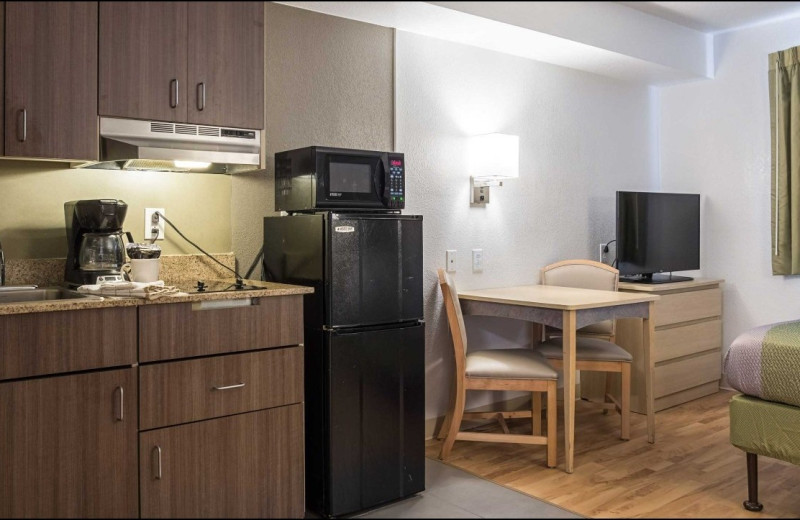 Guest room at Studio 6 Dayton - Miamisburg.