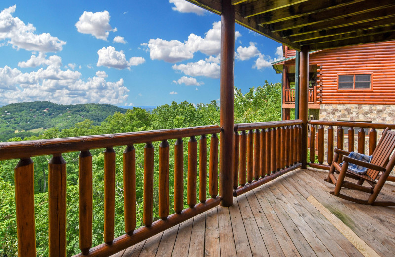 Deck at American Patriot Getaways Eagle's Sunrise.