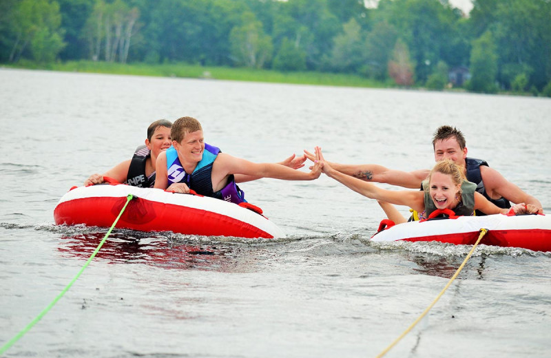 Family tubing at Kabetogama Lake Association.