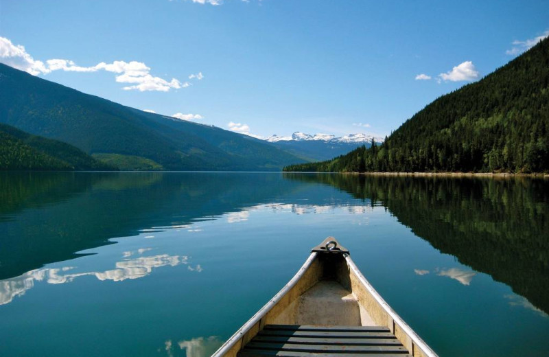 Canoeing at Glacier House Resort.