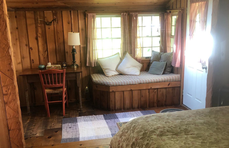 Cottage bedroom at Mendocino Famhouse.