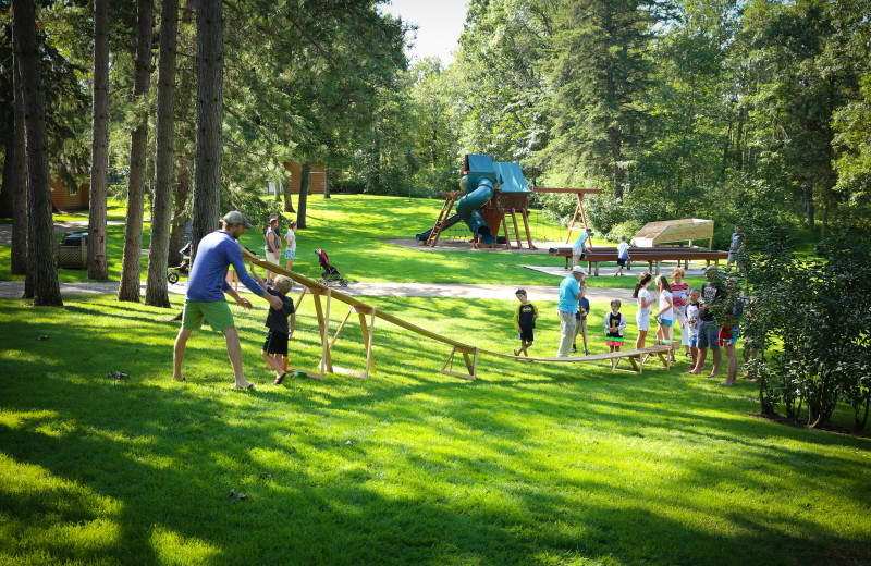 Half Moon Trail Resort offers a full line-up of activities for families and children, shown here is a derby car race. 