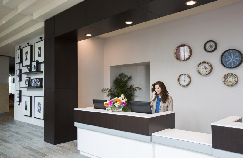 Reception desk at South Shore Harbour Resort & Conference Center.