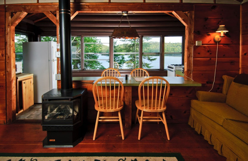 Cabin kitchen at Hungry Jack Lodge.