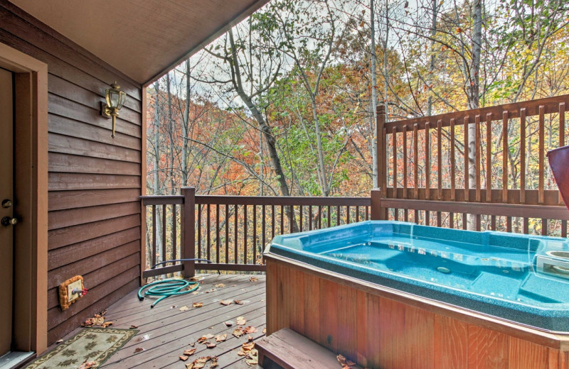 Rental hot tub at Eden Crest Vacation Rentals, Inc.