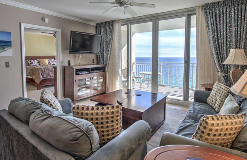 Rental living room at Carillon Beach Rentals.