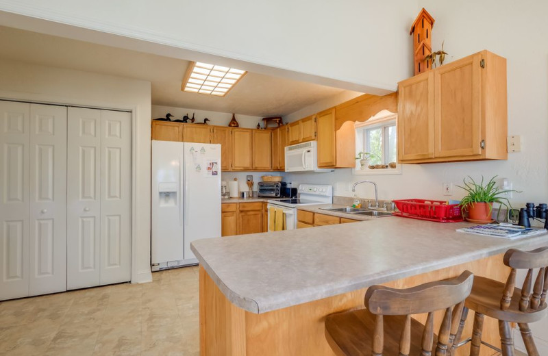 Rental kitchen at Chattanooga Vacation Rentals.