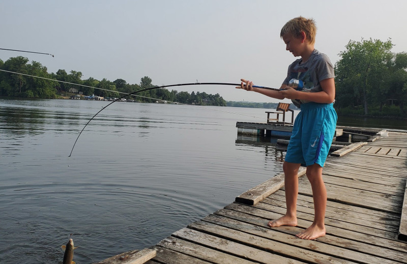 Fishing at Riverside Resort.