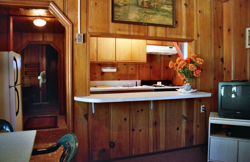 Cabin interior at Country Hills Resort.