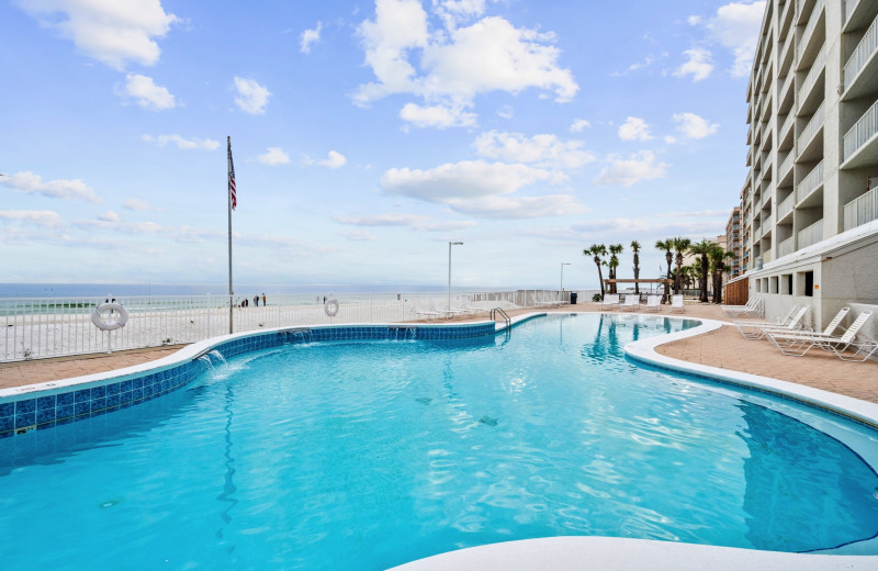 Rental outdoor pool at Sunset Properties.