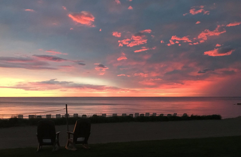 Sunset at Glidden Lodge Beach Resort.