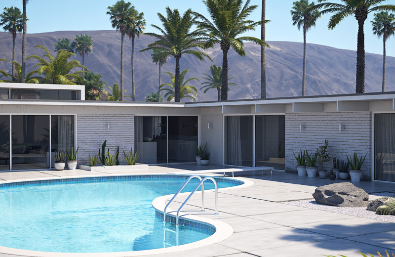 Outdoor pool at Indian Palms Vacation Club.