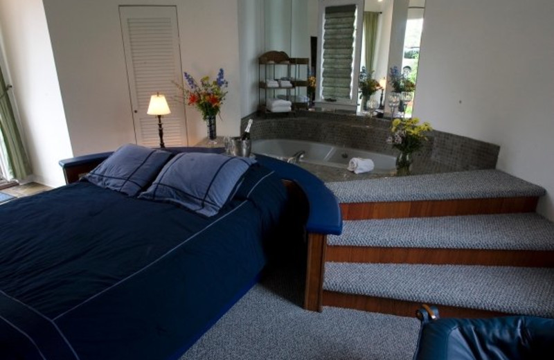 Guest room at La Tourelle Resort & Spa.