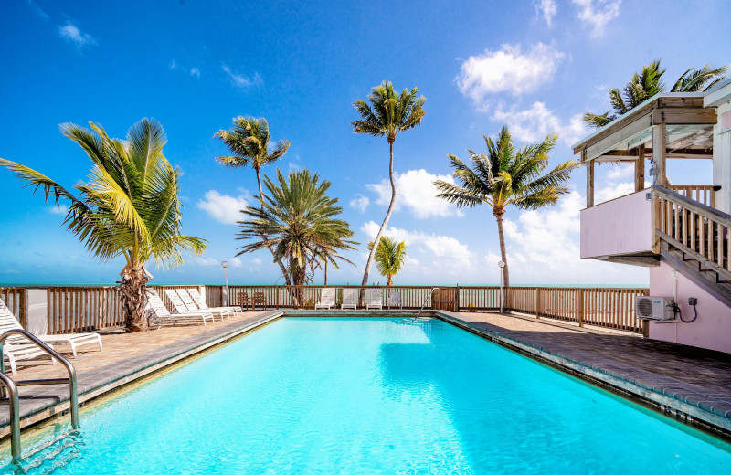 Outdoor pool at Rainbow Bend Resort.