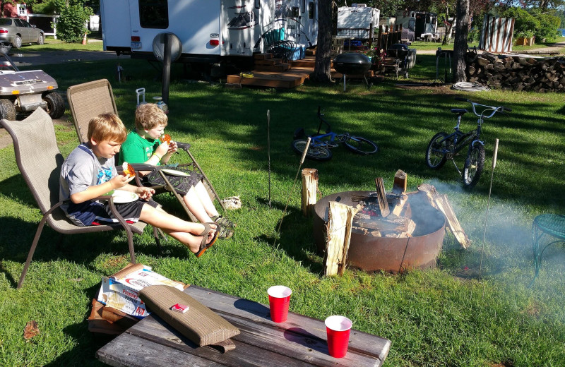 Campground at Pine Beach Resort-Side Lake.