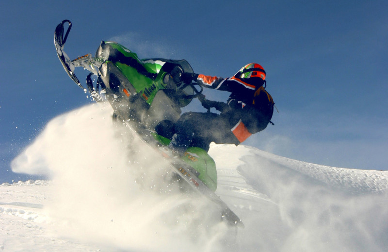 Snowmobiling at Jackson Hole Lodge.