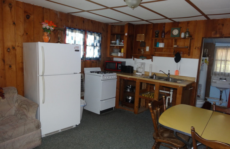 Cabin interior at Twin Oaks Resort & RV Park.