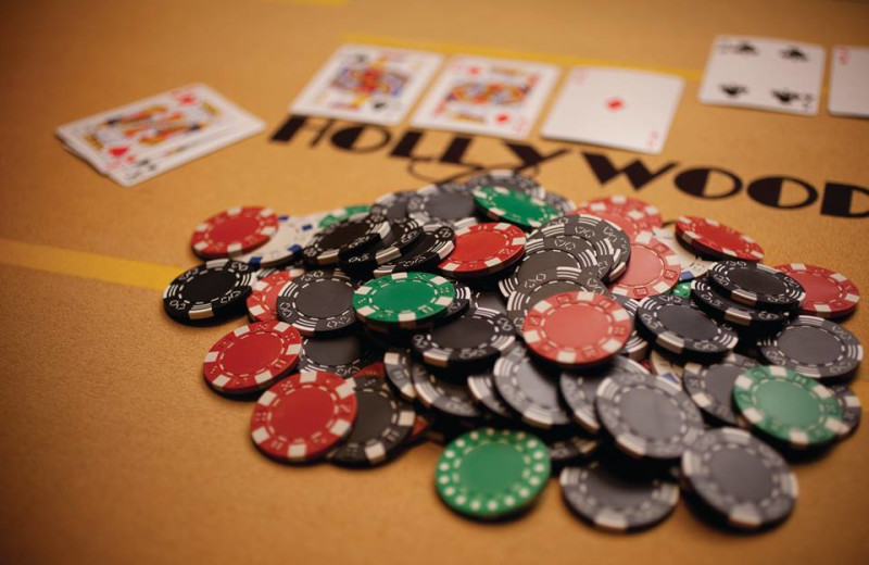 Poker table at Hollywood Casino Tunica.