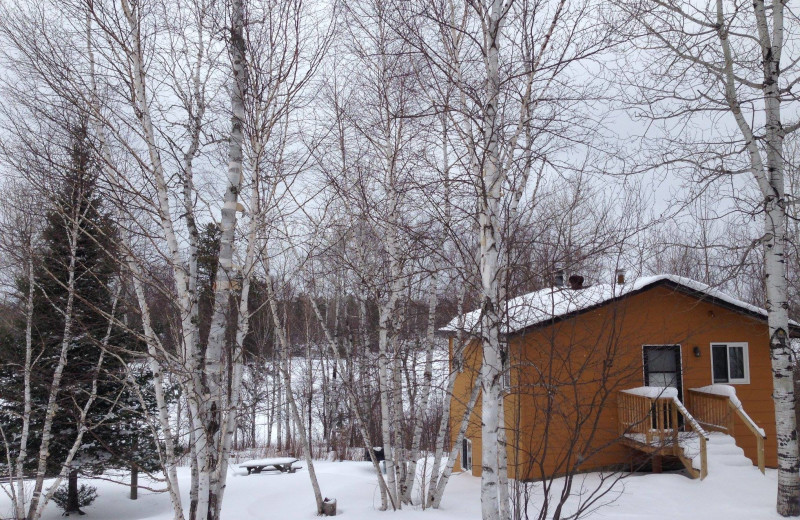 Cabin exterior at YMCA Camp Northern Lights.