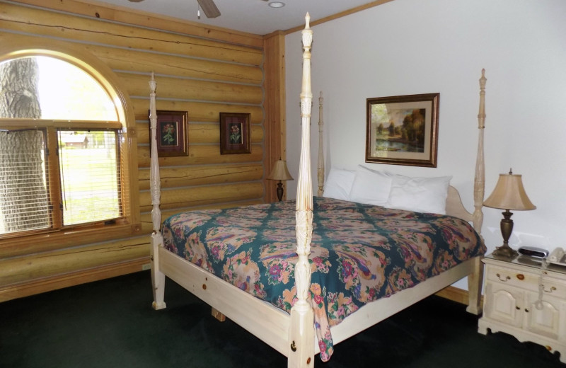 Guest bedroom at Garland Lodge and Resort.
