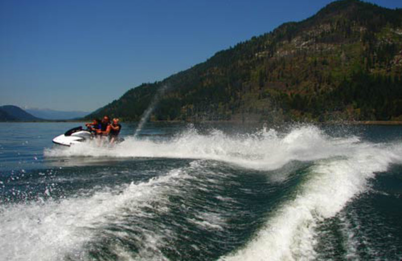 Having fun on the water at The Lodge at Sandpoint.