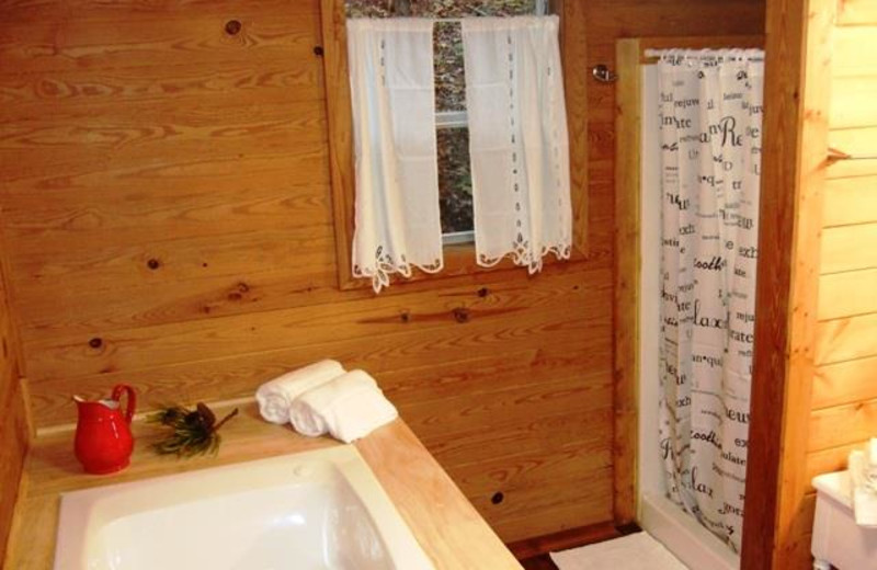 Cabin bathroom at Paradise Hills Resort and Spa.