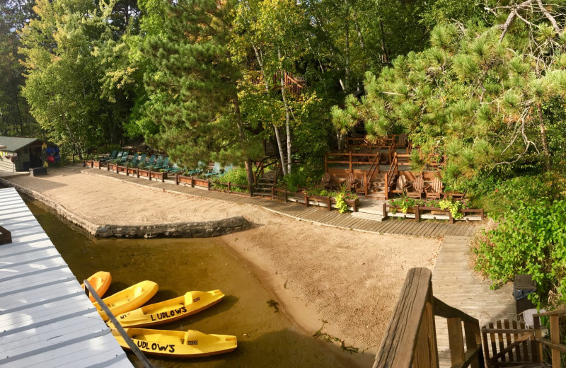 Beach at Ludlow's Island Resort.