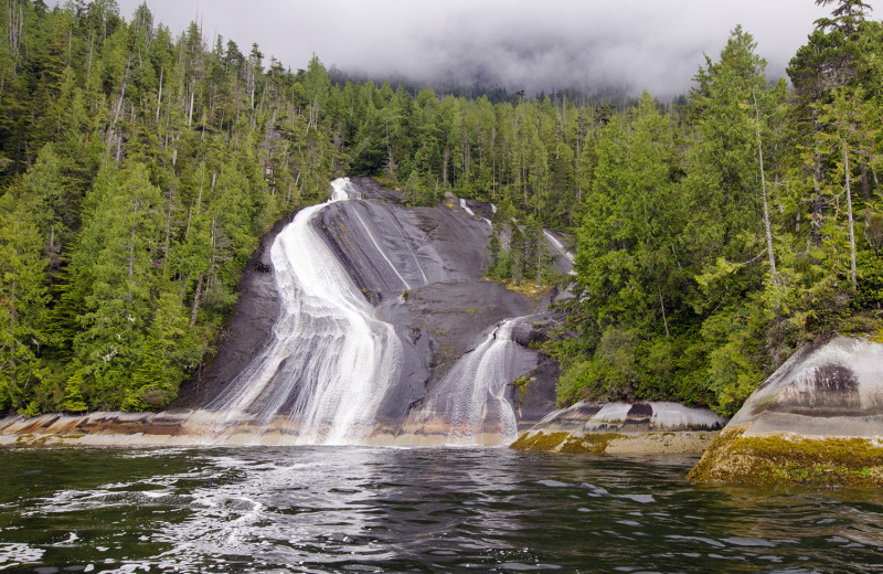 Waterfall at Grizzly Bear Lodge & Safari.