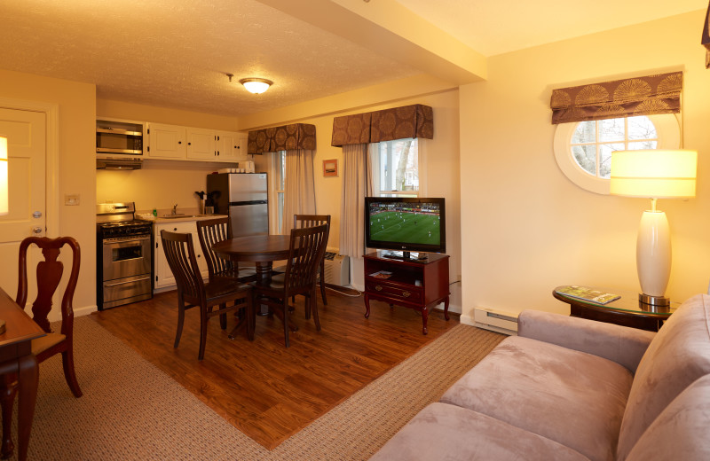 Guest room at The Sparhawk Oceanfront Resort.