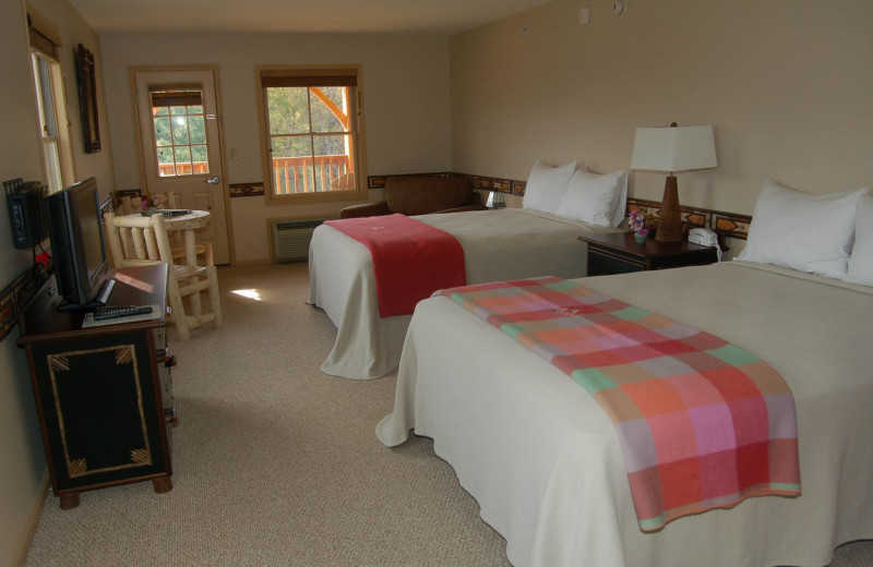 Guest room at August Lodge Cooperstown.