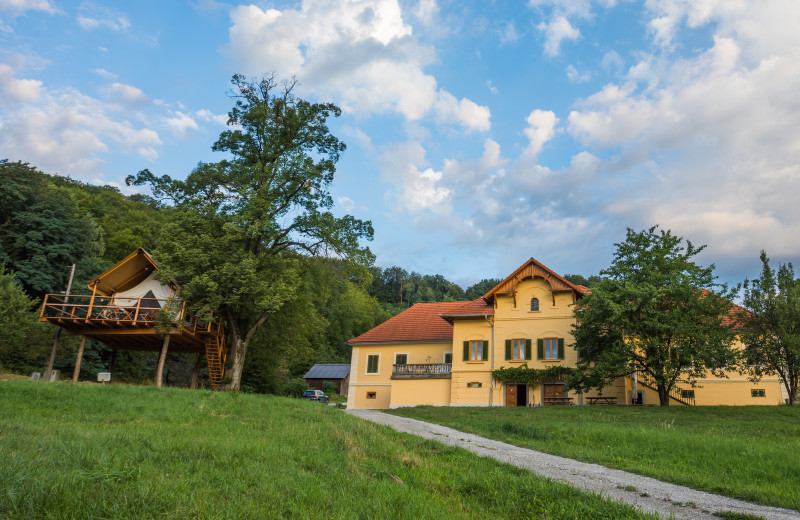 Exterior at Chateau Ramšak Glamping Resort.