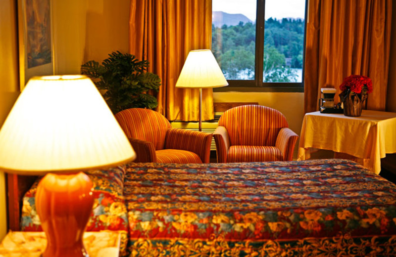 Guest room at Lake Placid Summit Hotel Resort Suites.