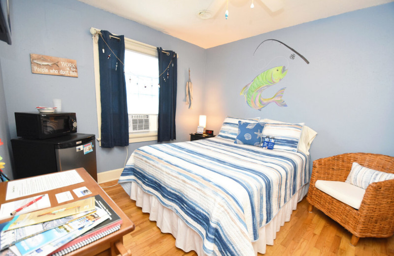 Guest room at Carolina Beach Inn.