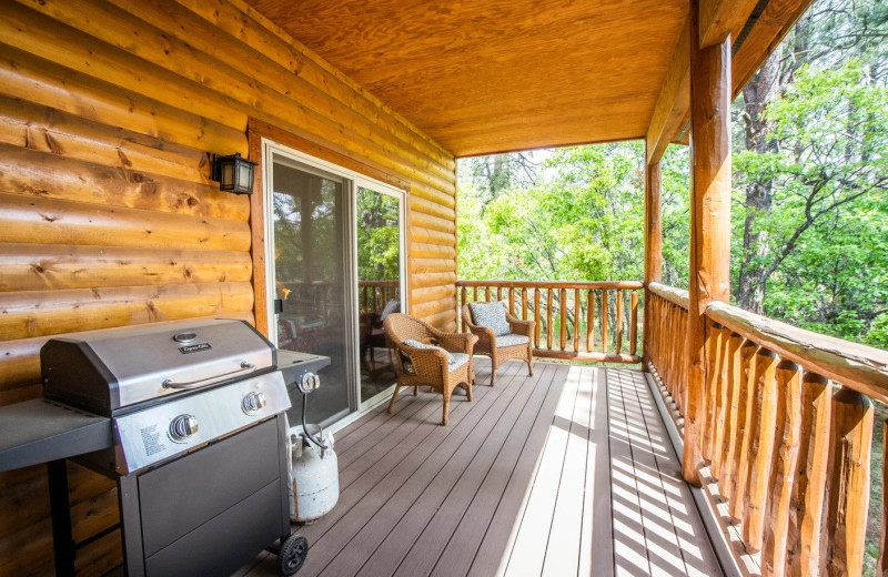 Cabin deck at Colorado Trails Ranch.