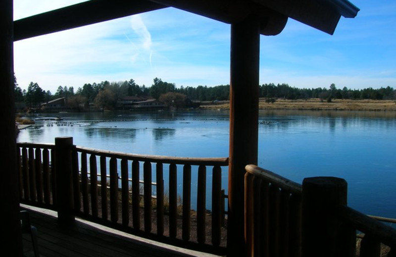 Cabin deck at Lake Of The Woods.