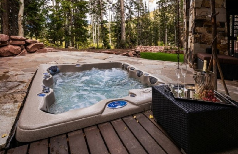 Rental hot tub at Park City Rentals by Owner.