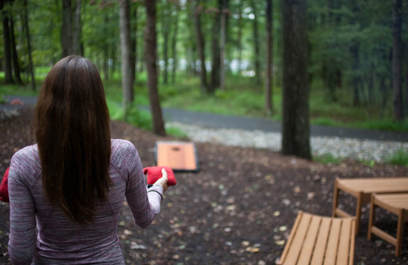 Lawn games at The Lodge at Woodloch.