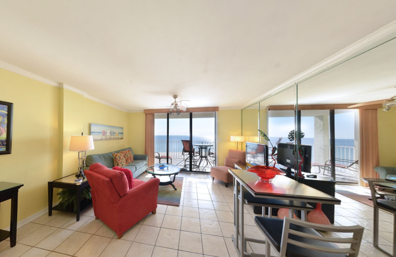 Rental living room at Coastal Properties.