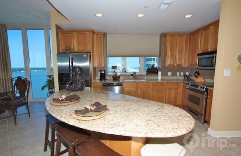 Rental kitchen at iTrip - Gulf Shores.